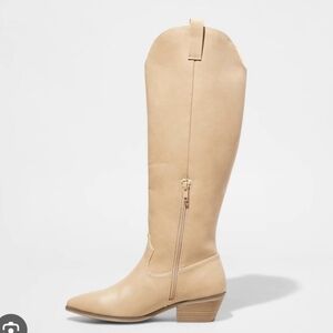 universal thread women's high boots color tan size 6 1/2